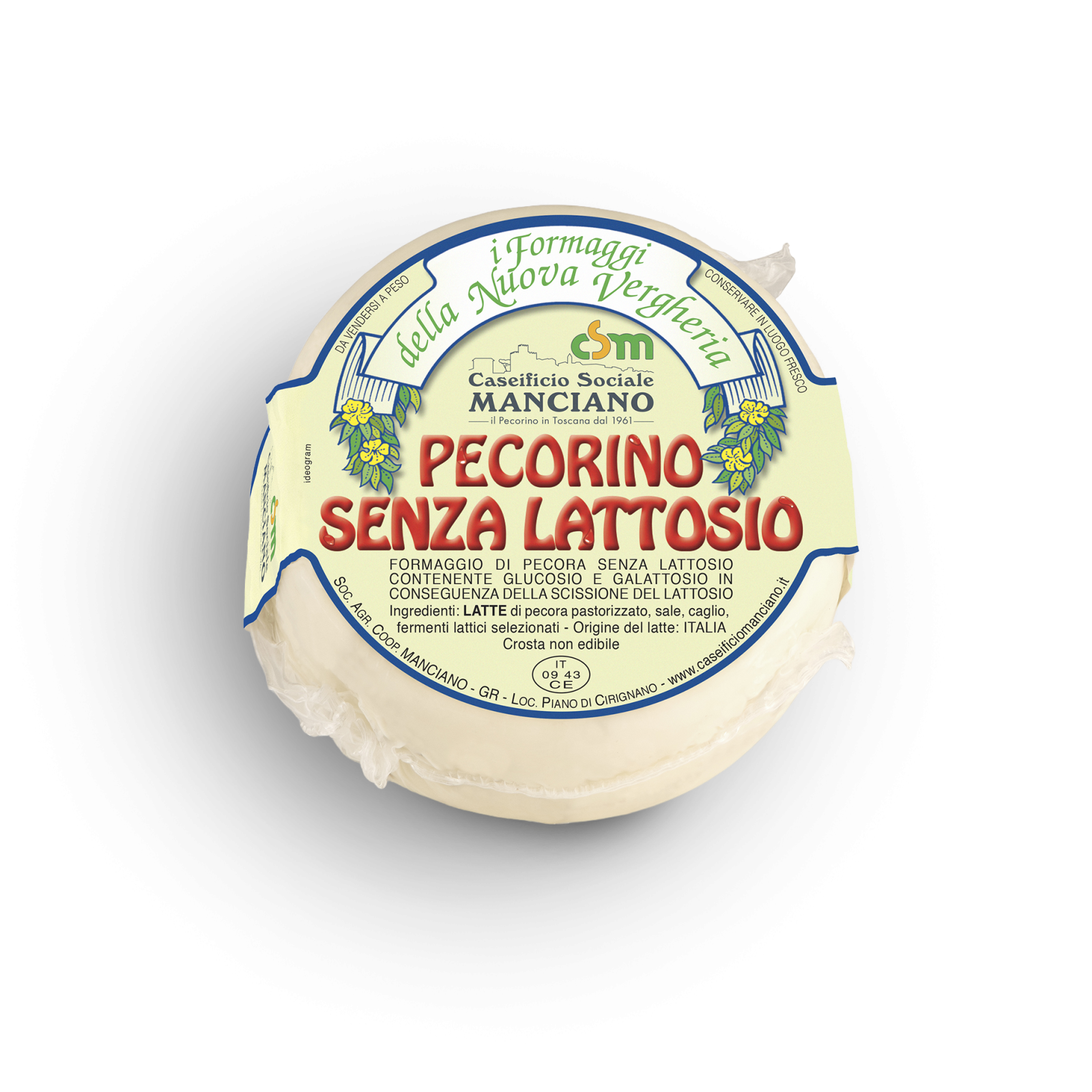 Pecorino senza lattosio